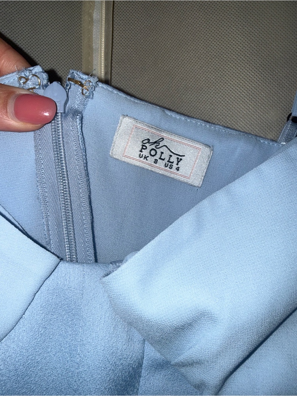 Oh Polly Light Blue Ruffle Bustier Maxi Dress - Picture 5 of 5
